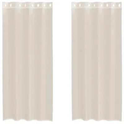 Obrázok produktu pre vidaXL Voálové záclony s očkami 2 ks. Krémová 140x225 cm