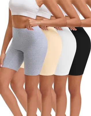 Productafbeelding van SolidKeus - Dames Fietsshorts, Katoenen Boxer Shorts, Anti-Schuur, 4-Pack