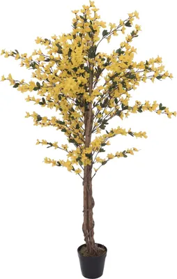 Immagine prodotto di EUROPALMS Albero di forsizia a 3 tronchi, pianta artificiale, giallo, 150cm (82507102)