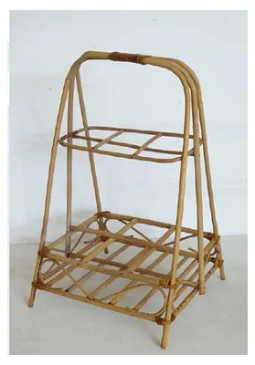 Image de Porte-bouteilles en osier naturel 33x30x 52cm