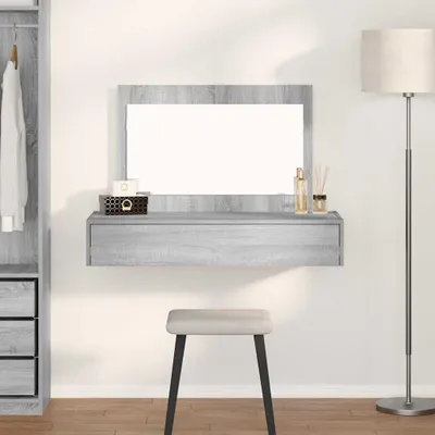 Produktbild von "2026 Promotion" Schminktisch mit Schubladen Grau 100x40x70 cm Holzwerkstoff - Schminktische CC32444