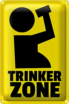 Produktbild von Blechschild 40x30cm Trinkerzone