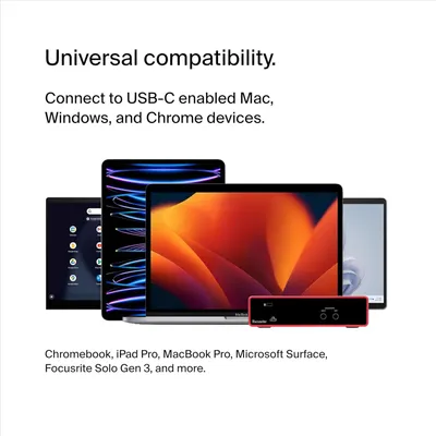 Produktbild von Belkin AVC018BTBK, USB Typ-C, USB 3.2 Gen 2 (3.1 Gen 2) Type-C, 10000 Mbit/s, Schwarz, 100 W, USB