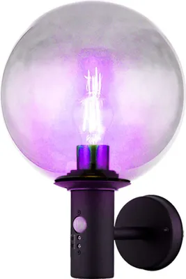 Produktbild von RGB LED Wandleuchte, Rauchglas, Edelstahl, Bewegungsmelder, H 37 cm