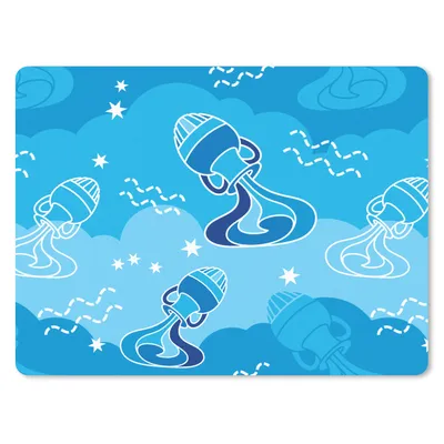Produktbild von MuchoWow® Mauspad Mousepad Wassermann - Design - Tierkreiszeichen 23x19 cm - Mousepads - Maus Mat - Pad - Mausunterlage - Schreibtischunterlage - Mauspad