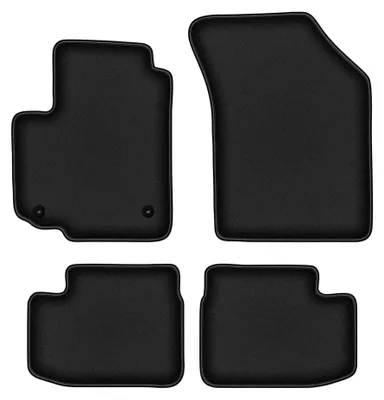 Image de Tapis de sol en moquette pour Fiat Sedici 2006-2014 (à hayon) – jeu 4 pièces, noirs, sur mesure – Wielganizator DURBAN