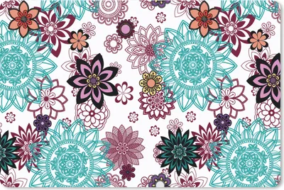 Produktbild von MuchoWow® Mauspad Mousepad Mandala - Blumen - Muster 27x18 cm - Mousepads - Maus Mat - Pad - Mausunterlage - Büroartikel - Desk Matten