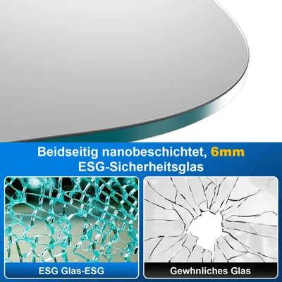 Produktbild von Jopassy Badewannenaufsatz Faltwand Badewanne Duschabtrennung Duschwand aus 6mm NANO einfach-Reinigung Beschichtung 181° ESG Klar Glas 3-teilig faltbar 120*140CM weiß