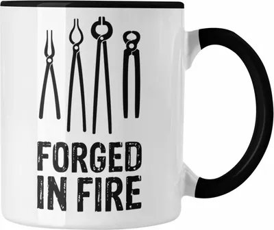 Produktbild von Trendation - Schmied Geschenk Tasse mit Spruch Hufschmied Kaffeetasse Geschenkidee (Schwarz)