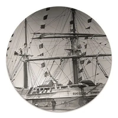 Produktbild von Rundmatte - Stuhlunterlage Bürostuhlunterlage - Rund Ø 100 cm - Bodenmatte - Fußmatte - Weinleseschiff