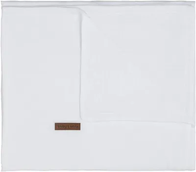 Productafbeelding van Babydeken 100x135 cm, wit, 100% katoen, 0.6 TOG, voor kinderwagen