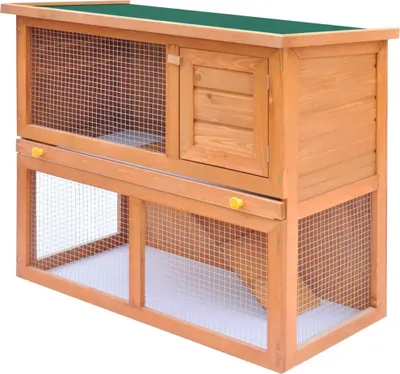 Produktbild von vidaXL Kaninchenstall Kleintierhaus Hasenstall 1 Tür Holz