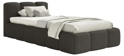 Obrázok produktu pre Selsey Cloudy Low – čalúnená posteľ 90 x 200 cm, ženilka v grafitovej farbe