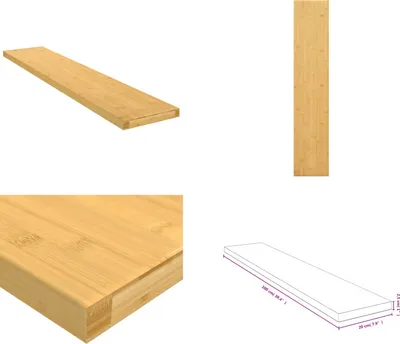 Produktbild von vidaXL Wandregal 100x20x2,5 cm Bambus - Wandregal - Wandregale - Lagerregal - Schweberegal