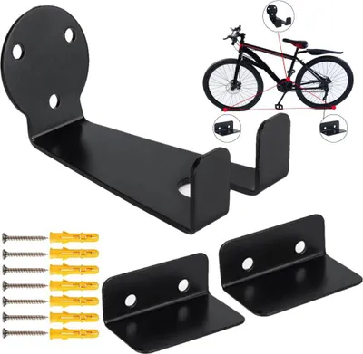 Produktbild von Fahrrad-Pedalhalter mit wandmontiertem Radpolster-Set