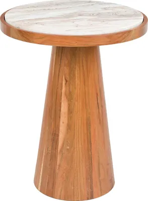 Produktbild von Housecraft Living Mees Beistelltisch Rund 40 cm Marmor/ Holz