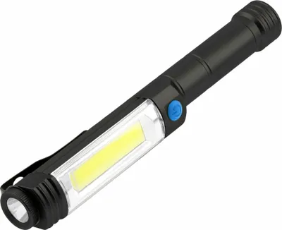Zdjęcie produktu dla Latarka LED czarna na baterie 6W 400lm 6400K 3xAA IP44 LT-LB6WT2-60