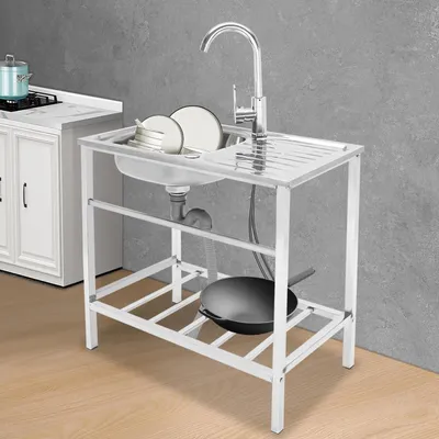 Produktbild von Edelstahl-Spüle - Kommerzielle Spüle - Küchenspüle - 75 x 40 x 76 cm