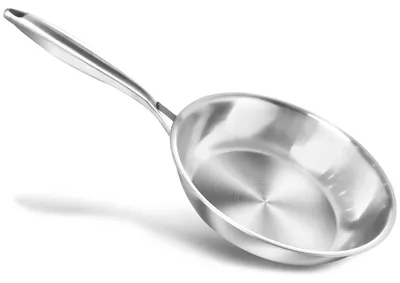 Productafbeelding van RVS Koekenpan zonder Coating, Geschikt voor Inductie en Gas, 24 cm