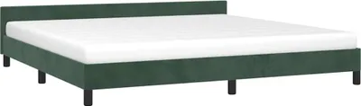 Obrázek produktu pro vidaXL Rám postele bez matrace tmavě zelený 200x200 cm sametový