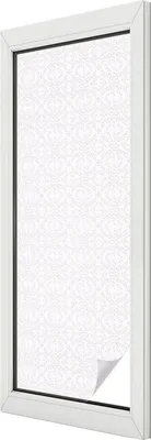 Obrázek produktu pro Vitrážová fólie na okno - 146x50 cm - vitrážový vzor - neprůhledná dekorativní fólie na ochranu soukromí - samolepicí, UV ochrana - symetrie rostlin