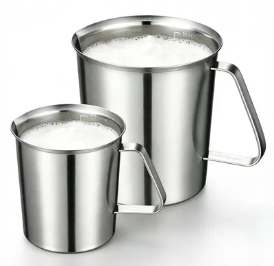 Edelstahl-Maßbecher-Set, 2 Stück, 500 ml + 1000 ml