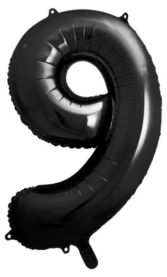 Produktbild von Ziffernballon Zahlen Heliumballon Geburtstag Schwarz - 9