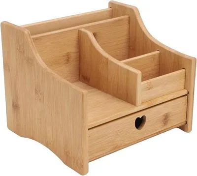 Produktbild von Famanu Büro Organizer - Aufbewahrungsbox mit verstellbaren Fächern - 24x22x20cm