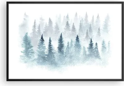 Produktbild von Gerahmtes Poster - Schwarzer Rahmen - Bäume Wald Natur - 91,5x61 cm - Wand Bild - Wanddeko - Wandbilder - Kunstposter - Wandposter - Bilderrahmen - Bilder - Kunstdruck - Wandbild - P2BAA91x61-3981