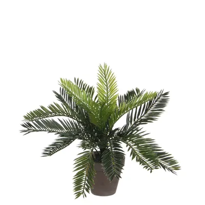 Produktbild von Mica Decorations Cycas Palme Kunstpflanze in Blumentopf - H33 x Ø34 cm - Grün