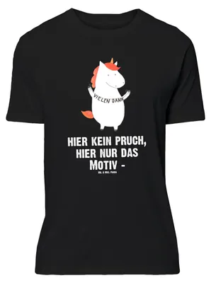 Produktbild von Mr. & Mrs. Panda Größe M T-Shirt Einhorn Dankeschön - Schwarz - Geschenk, Shirt, Danksagung, Unicorn, Tshirt, Danke, Herren, Einhörner, Vielen Dank, mit Spruch