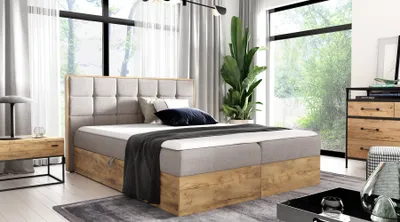 Obrázok produktu pre Boxspringová posteľ CHANTELLE 1 - 180x200, béžová + topper ZDARMA