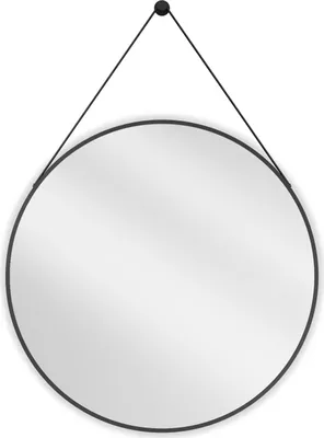 Obrázok produktu pre Mexen String okrúhle kúpeľňové zrkadlo 80 cm, čierny rám - 9854-080-080-000-70