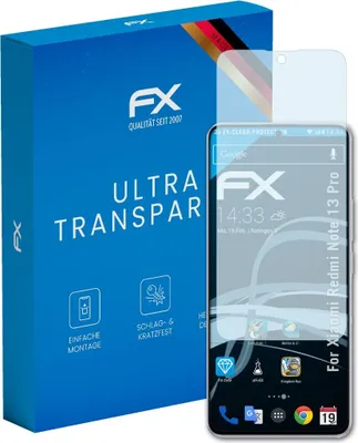 Produktbild von atFoliX FX-Clear 3x Schutzfolie kompatibel mit Xiaomi Redmi Note 13 Pro Displayschutzfolie