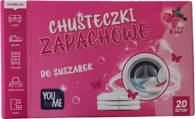 Zdjęcie produktu dla You&Home Chusteczki Zapachowe do Suszarki  Różane 20 szt.