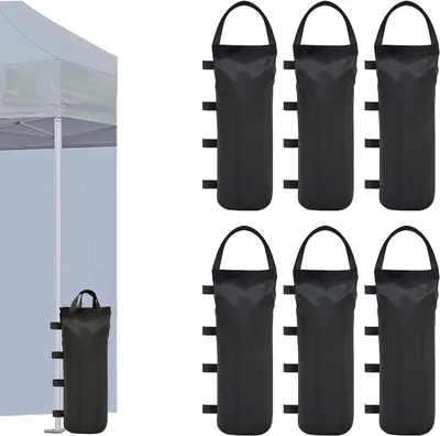 Image de Sacs de lest pour tente, lot de 6, 50 x 20 cm, tissu Oxford 800D, pour l'extérieur