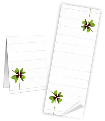 Produktbild von Geschenkaufkleber länglich mit Glücksklee-Motiv 5 x 14,8 cm 10 Stück50 Stück