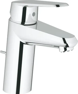 Produktbild von Grohe Eurodisc-Cosmopolitan Einhand-Waschtischbatterie, S-Size, Niederdruck, Ausladung 116mm, Zugstangen-Ablaufgarnitur, chrom, 33177002