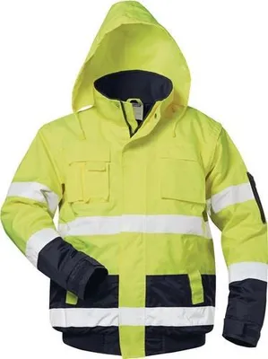 Produktbild von Warnschutz-Pilotjacke HASSO Gre XL fluoreszierend gelb/marine