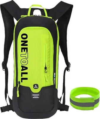 Produktbild von Famanu Rucksack für Damen und Herren - 6 l/12 l, ultraleicht, wasserdicht, schwarz/grün
