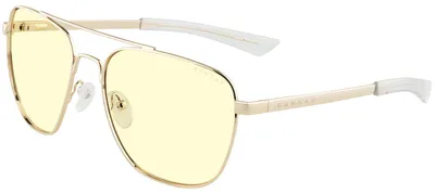 Produktbild von GUNNAR Gaming- und Computerbrillen - MUSTANG - Rahmenfarbe: GOLD, Linsentönung: Amber (Blockiert 65% des blauen Lichts & 100% UV-Licht) - Blaulichtblockierende Brillen