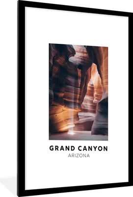 Produktbild von MuchoWow® Gerahmtes Poster Arizona - Amerika - Natur - Steine 60x90 cm - Poster mit Schwarzem Bilderrahmen Wandposter Rahmen Foto Bilder - Dekoration - Wandposter Wohnzimmer - Hochwertig