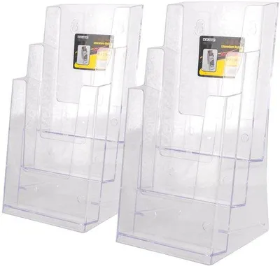 Produktbild von Wandbrochurehalter A6 transparent 3-lagig