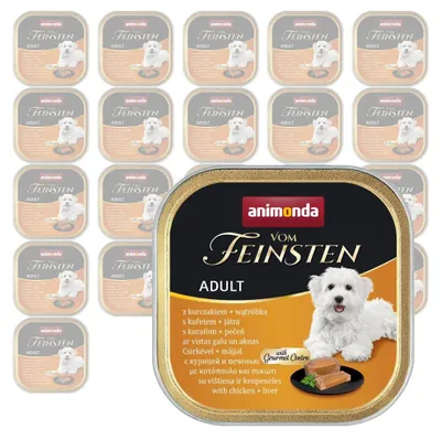Zdjęcie produktu dla Animonda Vom Feinsten Mokra Karma Dla Psa 22x150g Z Kurczakiem I Wątróbką