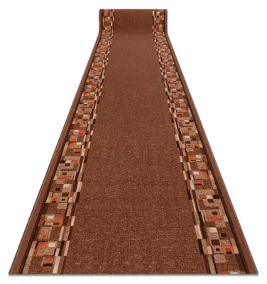 Image de TAPIS DE COULOIR ANTIDÉRAPANT BOMBAY marron 100cm marron 100x530 cm