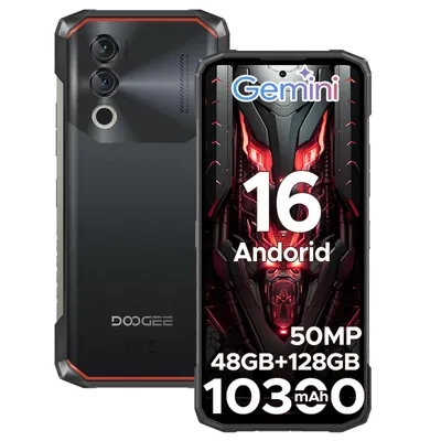 Zdjęcie produktu dla Smartfon DOOGEE Blade10 Power Outdoor, wytrzymały, 4G, Android 16, certyfikaty IP68/IP69K, ekran 6,6" 90Hz, bateria 10300mAh, pamięć 48+128GB, aparat 50MP, NFC, czytnik linii papilarnych, bez umowy