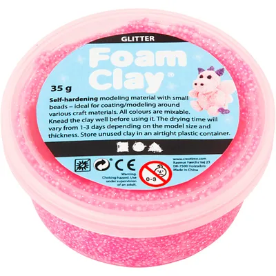 Produktbild von Foam Clay® , Glitter, Pink, 35 g/ 1 Dose [HOB-788820]