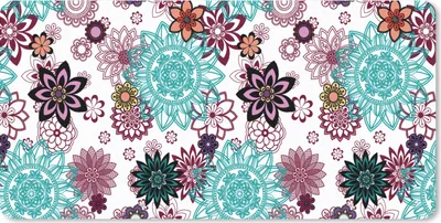 Produktbild von MuchoWow® Schreibtischunterlage Mandala - Blumen - Muster 80x40 cm - XXL Mauspad - Gaming Mauspad