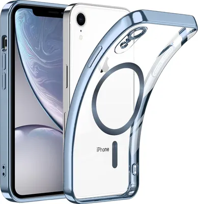 Produktbild von Handyhülle für iPhone XR mit Magsafe und Kameraschutz, Magnetisch Ultra Dünn Klar Überzug Schutzhülle Hellblau