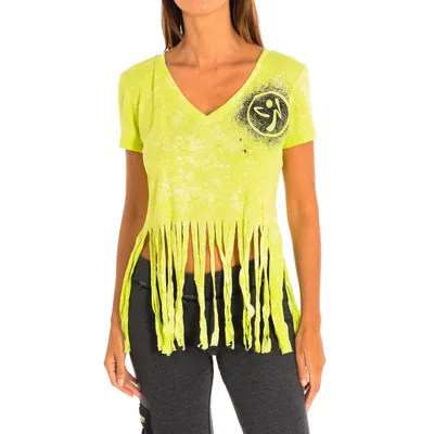 Immagine prodotto di Zumba T-shirt sportiva da donna a maniche corte con scollo a V Z1T00401